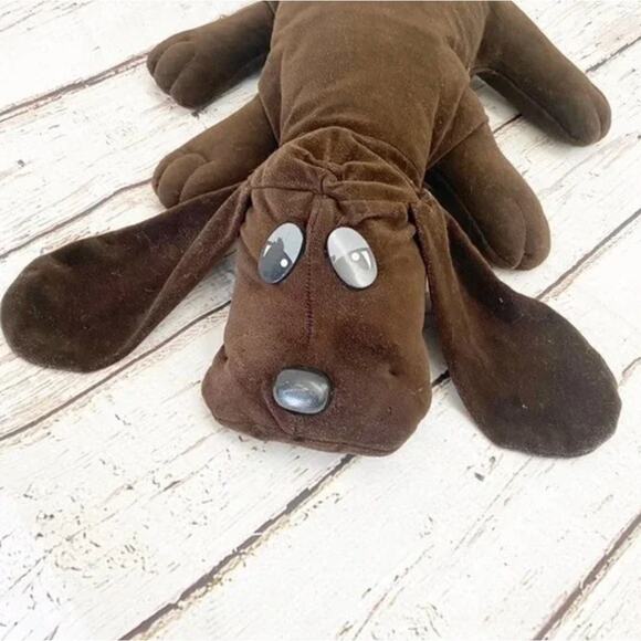 TONKA Vintage 1985 Pound Puppies Chocolate Brown Large Plush 22' - Picture 3 of 9